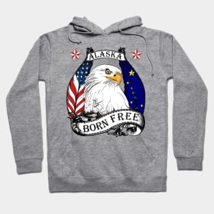 USA Alaska Eagle - Born Free Hoodie